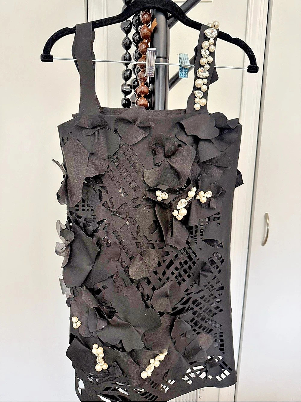 Black Embellished Tank Top Like New
